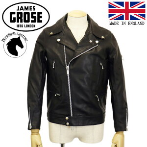 ���K�戵�X JAMES GROSE (�W�F�[���X�O���[�X) MEN'S NEW MANILA JACKET HORSE �����Y �j���[�}�j���W���P�b�g �z�[�X�n�C�h BLACK JG028