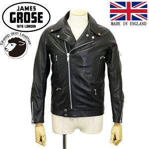 ���K�戵�X JAMES GROSE (�W�F�[���X�O���[�X) MEN'S NEW MANILA JACKET NEW SHEEP �����Y �j���[�}�j���W���P�b�g �j���[�V�[�v�X�L�� BLACK JG029