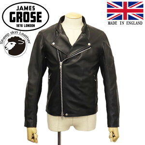 ���K�戵�X JAMES GROSE (�W�F�[���X�O���[�X) MEN'S RICARDE JACKET NEW SHEEP �����Y ���J�[�h�W���P�b�g �j���[�V�[�v�X�L�� BLACK JG037