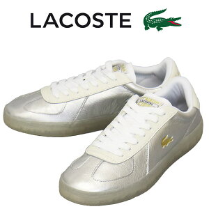 ���K�戵�X LACOSTE (���R�X�e) �����Y 50SMA0034 BASESHOT PRO 225 1 SFA �x�X�g�V���b�g�v�� ���U�[�X�j�[�J�[ AAB SLVxOFF WHT LC398