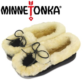 sale セール 正規取扱店 MINNETONKA (ミネトンカ) 3400S ULUTIMATE SHEEPSKIN SLIPPER アルティメット シープスキン スリッパ Black MT451