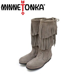 sale �Z�[�� ���K�戵�X MINNETONKA(�~�l�g���J)Calf Hi 2-Layer Fringe(�J�[�t�n�C2���C���[�t�����W)#1681T GRAY SUEDE ���f�B�[�X MT175