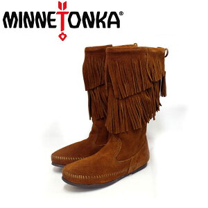 sale Z[ K戵X MINNETONKA(~lgJ)Calf Hi 2-Layer Fringe (J[tnC2C[tW)#1682 BROWN SUEDE fB[X MT176