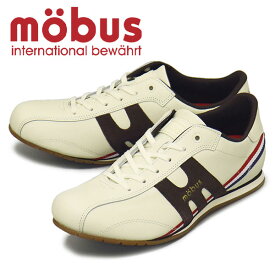 正規取扱店 mobus (モーブス) M-2107T-1371 NEW DINKEL ニューディンケル レザースニーカー CREAM/D.BRW MBS010