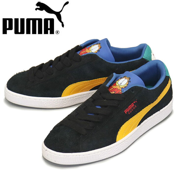 楽天市場 正規取扱店 Puma プーマ 3841 スウェード ガーフィールド コラボ スニーカー 01 ダークチェダーxセランダインxバリャルタブルー Pm1 Bootsman 楽天市場店