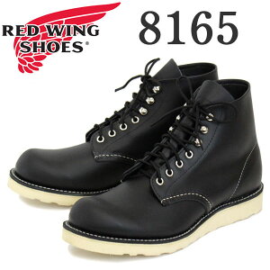 K戵X Red Wing(bhEBO bhECO) 8165 6inch CLASSIC PLAIN TOE u[c Traction Trad Sole Black Chrome Leather(ubNNU[)