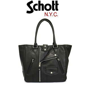 ���K�戵�X Schott (�V���b�g) 4976008 LEATHER RIDERS TOTE BAG ���U�[ ���C�_�[�X �g�[�g�o�b�O 010 BLACK