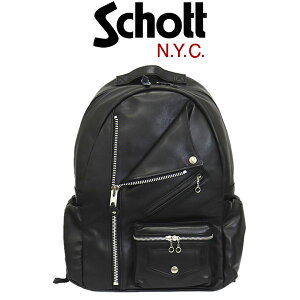 ���K�戵�X Schott (�V���b�g) 4976009 LEATHER RIDERS DAY PACK ���U�[ ���C�_�[�X �f�C�p�b�N �����b�N 010 BLACK