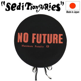 正規取扱店 SEDITIONARIES by 666 (セディショナリーズ) STA0014 NO FUTURE ベレー帽 ブラックxレッド