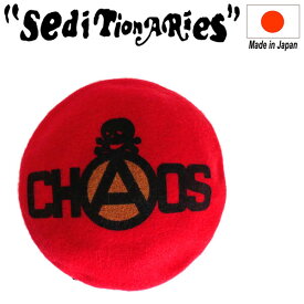 正規取扱店 SEDITIONARIES by 666 (セディショナリーズ) CHAOS＋SKULL BERET (カオス＋スカル ベレー帽) レッド 日本製 STA0011