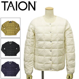 正規取扱店 TAION (タイオン) W104 WOMENS CREW NECK BUTTON DOWN JKT ボタンダウンジャケット レディース TA006 全4色