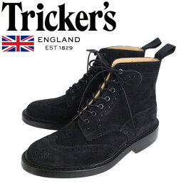 正規取扱店 Tricker's トリッカーズ 2508M COUNTRY BROGUE(カントリーブローグ) ダブルレザーソール ブラックレペロスエード TK013