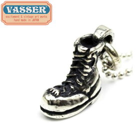 正規取扱店 VASSER（バッサー） Biker Boot Pendant 2nd Silver w/Ball Chain(バイカーブーツペンダント セカンド シルバー)