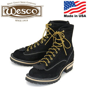 ���K�戵�X WESCO (�E�G�X�R) BK108100 Jobmaster LTT �W���u�}�X�^�[ ���U�[�u�[�c Black Rough Out JM66