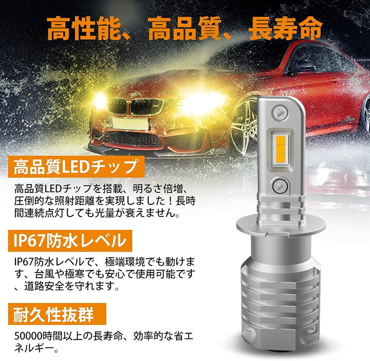 楽天市場】【令和3年MINIモデル】 BORDAN H3 LED フォグランプ 13000lm h3 led イエロー 3000K DC12V/24V兼用 h3 led フォグ ファンレス ノイズ防止キャンセラー付き 新車検対応 遠距離照射 h3 led バルブ IP67防水 2個セット 3年保証 : BORDANカー用品専門店 楽天市場】【令和3年MINIモデル】 BORDAN H3 LED フォグランプ 13000lm h3 led イエロー 3000K DC12V/24V兼用 h3 led フォグ ファンレス ノイズ防止キャンセラー付き 新車検対応 遠距離照射 h3 led バルブ IP67防水 2個セット 3年保証 : BORDANカー用品専門店