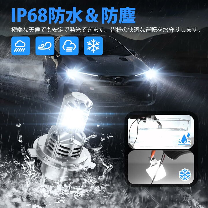 楽天市場】SUPAREE H4 LED ヘッドライト 車検対応 爆光 hi/lo切替 