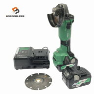 ☆中古品☆HiKOKI ハイコーキ 18V 100mm コードレスディスクグラインダー G18DBBVL バッテリ2個(36V2.5Ah…