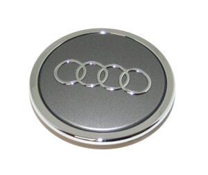 アウディ純正 A4 A5 A6 A7 A8 Q5 TTRS ホイール センターキャップ 4個セット シルバーメタリック 外径68mm 正規ドイツ輸入品 ハブカバー Audi 8T0601170A7ZJ