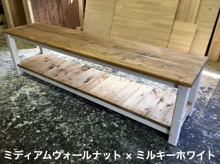 楽天市場】天然木 ハンドメイド テレビボード TVボード 完成品 