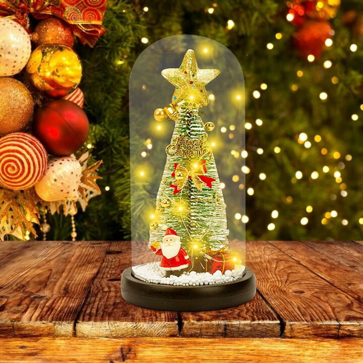 楽天市場 クリスマスツリー 卓上 22cm ミニツリー クリスマス飾り Led デコレーション クリスマスライトクリスマスプレゼント ミニ クリスマスツリー エルク クリスマス飾り スノードーム ガラスドーム クリスマスギフト 電池式 ギフトボックス付 贈り物 部屋飾り 置物