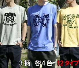 Tシャツ 半袖 メンズ3柄 12色【ビンテージ柄カレッジプリントTシャツ】当店最安値 clg08【street mens】S M L XL /tシャツ/半袖t/カレッジ柄/メンズ/ユニセックス/LL/ロゴ・文字 アメカジ・きれい目・ストリート /楽天カード分割