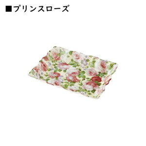 角型トレー 小物入れ お菓子皿 メラミン製 ローズ おしゃれ おもてなし 薔薇