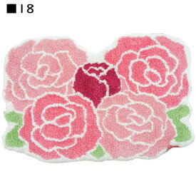 ロマンチックローズマット 50×80cm 48×72cm 玄関 フロアー ローズ 薔薇 かわいい