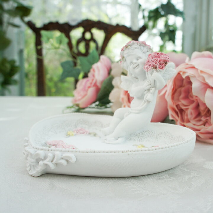 楽天市場】ローズエンジェル ハートトレー薔薇 天使 薔薇とレースと 