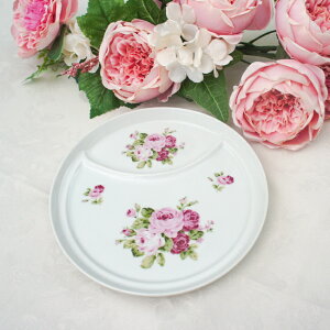 ワンディッシュプレート アニバーサリーローズ 日本製 薔薇 食器 花柄 洋風 幅22cm ランチプレート