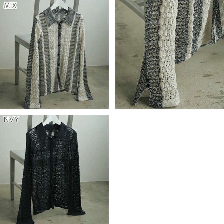 楽天市場】anuke Mix Knit Shirts アンヌーク ミックスニットシャツ 