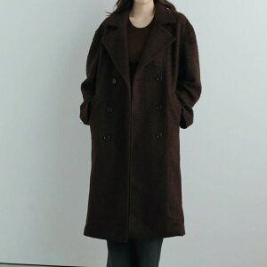 anuke �A���k�[�N �_�u�� �c�C�[�h �R�[�g Double Tweed Coat ���f�B�[�X �H�~ �|���G�X�e�� �u���E�� 36 38�T�C�Y 2025�N �H�~ ���f�B�[�X �R�[�g �c�C�[�h �����O �D�g�Ђ�� 62520005��������