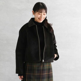 BORNFREE ORIGINALS ボーンフリーオリジナル ホースファーダブルジップJK 秋冬 レディース ブラック ポリエステル FREE