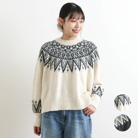 BORNFREE ORIGINALS ボーンフリー オリジナル JQラグランシャギーニット 秋冬 レディース アイボリー チャコールグレー ポリエステル ナイロン 毛 アイボリー チャコールグレー FREE