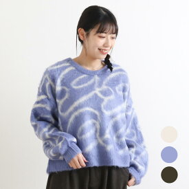 BORNFREE ORIGINALS ボーンフリー オリジナル JQシャギークルーネック 秋冬 レディース アイボリー ブルー チャコールグレー FREE