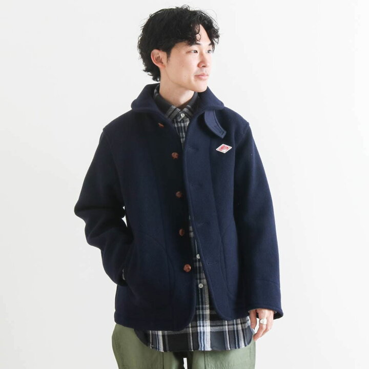 men's wool pile round collar jacket