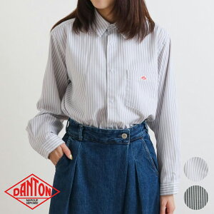 DANTON _g WOMEN'S OXFORD CLASSIC COLLAR SHIRT E[} IbNXtH[h NVbNJ[Vc fB[X |GXe GREY GREEN 36 XgCv Xibv{^