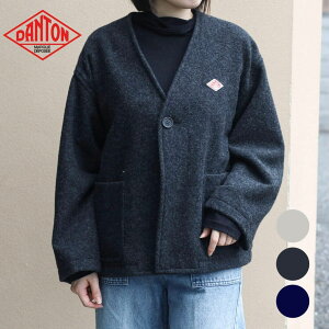 �_���g�� �A�E�^�[ DANTON SINGLE WOOL PILE V NECK JACKET �V���O�� �E�[�� �p�C�� �u�C �l�b�N �W���P�b�g �H�~ �������� dt-a0542swp