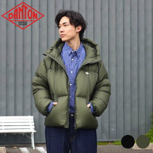 DANTON _g _E t[h WPbg DOWN HOODED JACKET Y H~ iC _E tFU[ BLACK OLIVE M LTCY WPbg t[ht y dt-a0707van 
