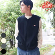 DANTON ダントン フリース カラーレスベスト Fleece Collarless Vest メンズ 秋冬 ポリエステル レーヨン…