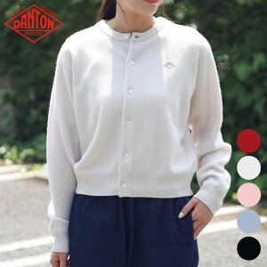_g DANTON N[lbNJ[fBK CREW NECK CARDIGAN fB[X H~ E[ OFF WHITE BLACK PALE PINK PALE BLUE RED 34 36TCY HD { gbvX JWA LC J[ u  