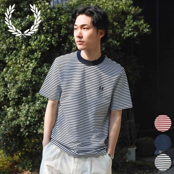 楽天市場】FRED PERRY フレッドペリー ファイン ストライプ Tシャツ 