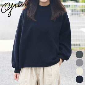 grin グリン ボア モックネック プルオーバー レディース 秋冬 毛 ポリエステル ナイロン キナリ（160）ネイビー（480）TOPグレー（920）TOPチャコール（980）2サイズ 2025年秋冬 ゆったり 暖かい 8254c007 送料無料