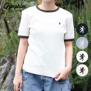 Gymphlex �N���[�l�b�N �����K�[T�V���c CREW NECK RINGER T-SHIRT ���f�B�[�X �t�ā@�����@T�V���c�@4�F�@14�T�C�Y