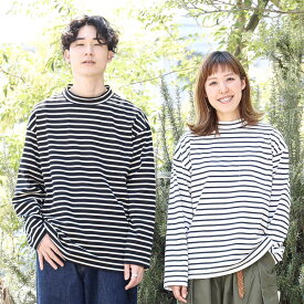 HARVESTY ハーベスティ ボーダー モックネック 長袖Tシャツ MOCK NECK L/S TEE STRIPES A52111 レディース メンズ ユニセックス ボーンフリー BORN FREE