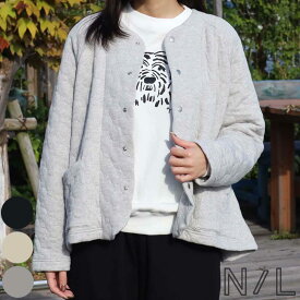 NATURAL LAUNDRY ナチュラルランドリー ドットキルト ラフカーディガン レディース キルティング 無地 7255c010 7255C015 秋冬 送料無料 3色 2サイズ