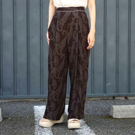 トゥデイフル TODAYFUL ペイズリーラフパンンツ Paisley Rough Pants　レディース 12310705　パンツ　ボトムス　ペイズリー柄　ジャガード　イージーパンツ　裏地あり ボーンフリー BORN FREE