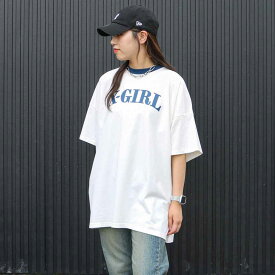 エックスガール X-girl　RINGER S/S BIG TEE DRESS リンガーショートスリーブビッグティードレス レディース 105232041011 トップス Tシャツ チュニック ワンピース ロゴ プリント 半袖 ビッグサイズ ボーンフリー BORN FREE