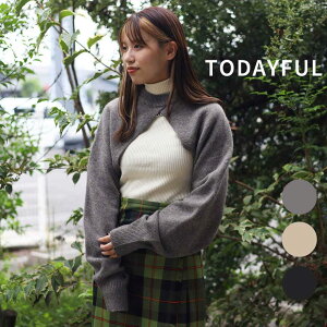 TODAYFUL �g�D�f�C�t�� �j�b�g ���f�B�[�X Merinowool Knit Sleeve �L���C�� �V���v�� �g�b�v�X �����m�E�[�� �V���[�g ���� 12320510 �������� �{�[���t���[ BORN FREE