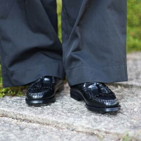 【10/14 20:00〜10/17 9:59までP10倍】G.H.BASS ジーエイチバス レザー タッセル ローファー Leather tassel loafer レディース 通年 牛革 ハイシャインレザー 革底 BLACK 23.5cm-25.0cm 革靴 本革 送料無料 BA41720D