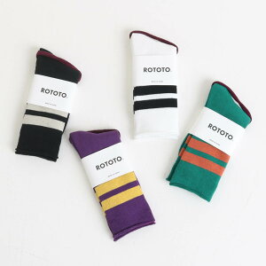 �y12/20 10:00�`���聚�ő�100%�|�C���g�o�b�N���v�G���g���[�zROTOTO ���g�g FINE PILE STRIPED CREW SOCKS ���f�B�[�X �����Y ���j�Z�b�N�X ���� �\�b�N�X �C�� �X�g���C�v R1399 �v���[���g �{�[���t���[ 